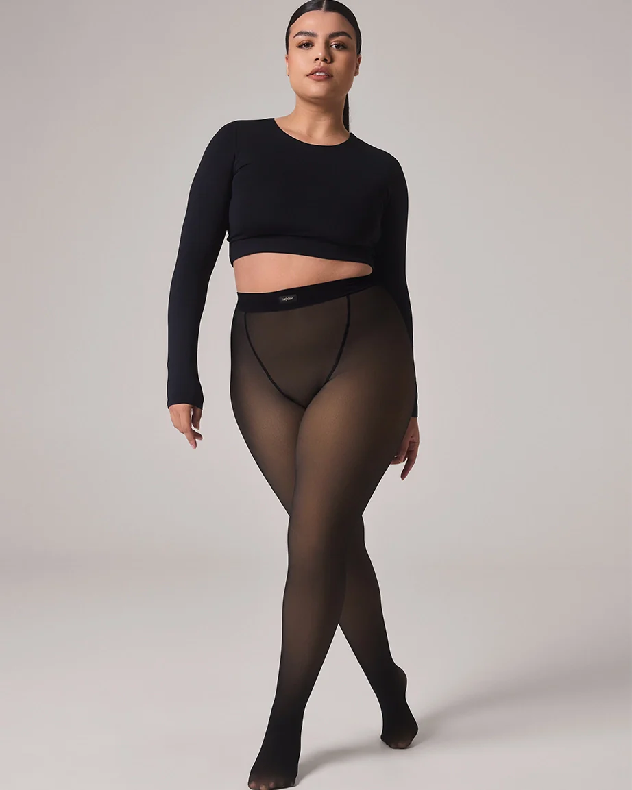 TOAST - FLEECE-LINED TIGHTS - SHEER ILLUSION - Image 6