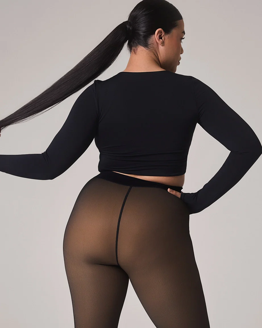 TOAST - FLEECE-LINED TIGHTS - SHEER ILLUSION - Image 7