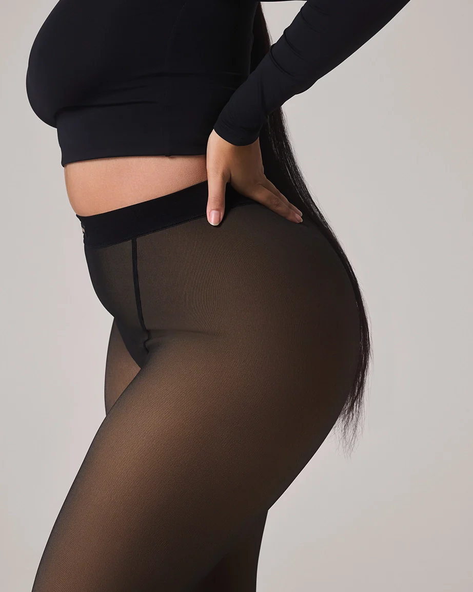 TOAST - FLEECE-LINED TIGHTS - SHEER ILLUSION - Image 8